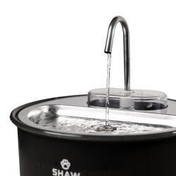 Fantana de apa SHAW® tip robinet, filtrare apa, 4L, plastic, negru