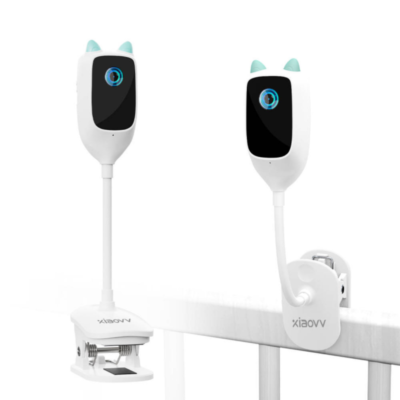 Camera video smart bebelusi Xiaovv Baby Monitor, Aplicatie mobila, Night vision, Detectare plans si miscare