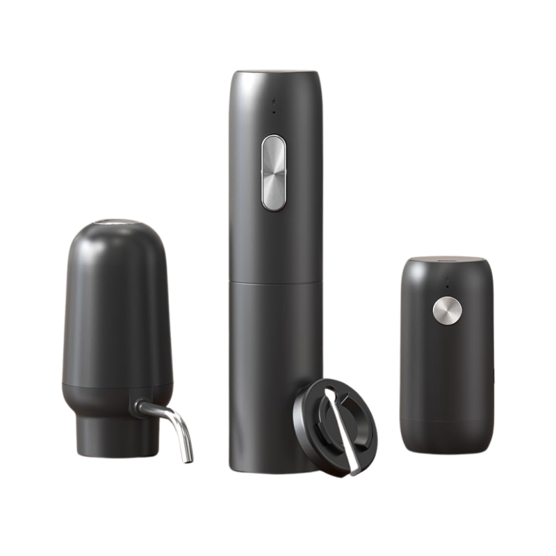 Desfacator Electric de Sticle Vin Eluxio®, Set Profesional 5-in-1 pentru Deschiderea Sticlelor de Vin, USB