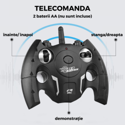 Masina cu telecomanda pentru copii, masinuta de cascadorie, de drift cu rotire la 360 grade si rasturnari de 180 grade, albastru