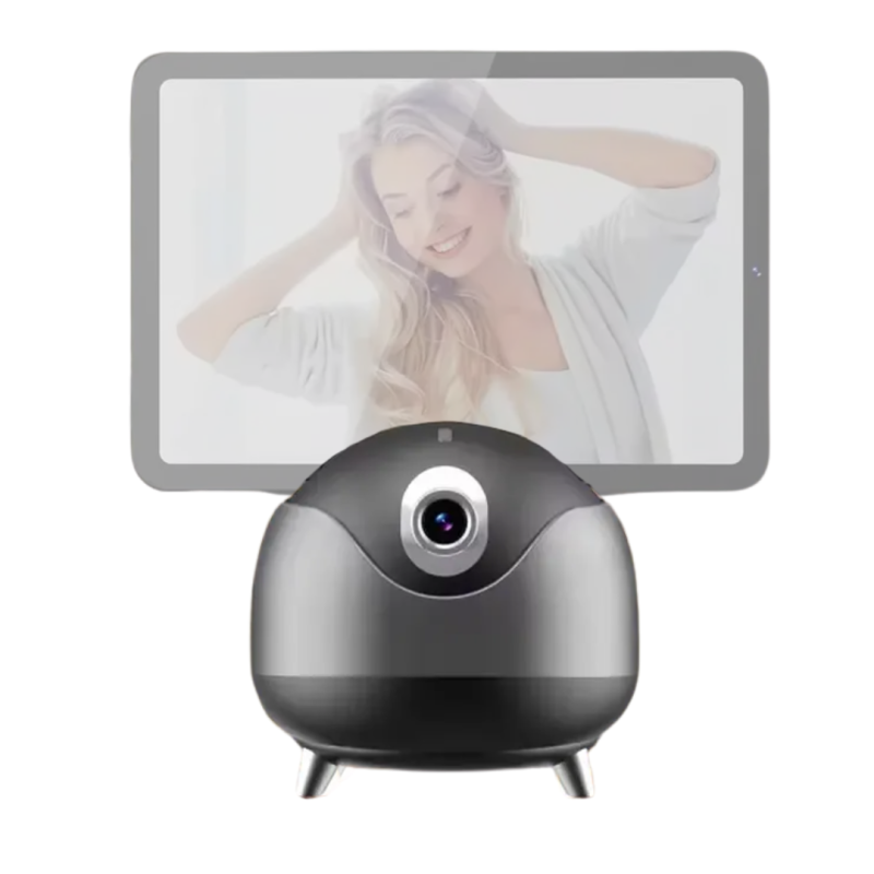 Suport Inteligent pentru Filmare si Live Streaming cu Rotire 360°, Eluxio, Urmarire Automata AI si Rotatie Dubla pe Axe