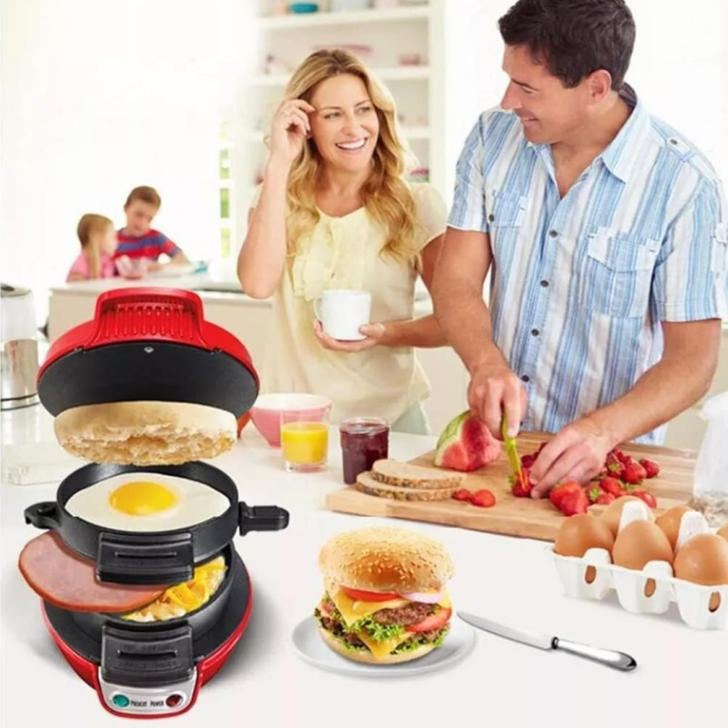 Burger Maker Eluxio, Antiaderenta, Multifunctionala, Perfecta pentru Chiftele, Omlete, Friptura si Mic Deju