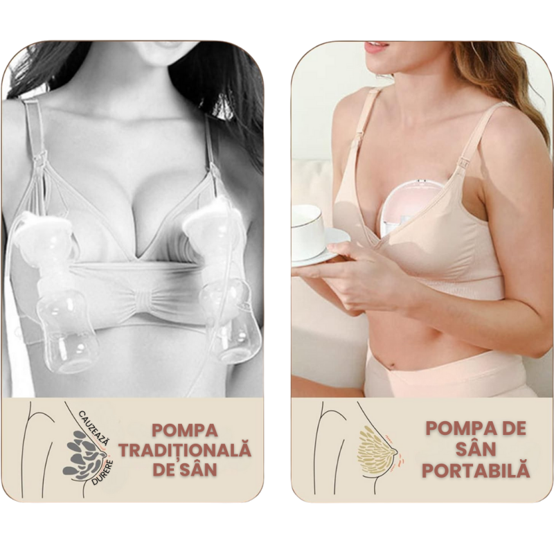 Pompa de san electrica KINDY 3 moduri de lucru cu 12 nivele de intensitate, cu functie masaj, display LED, 360ml, roz