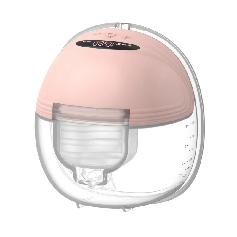 Pompa de san electrica KINDY 3 moduri de lucru cu 12 nivele de intensitate, cu functie masaj, display LED, 360ml, roz