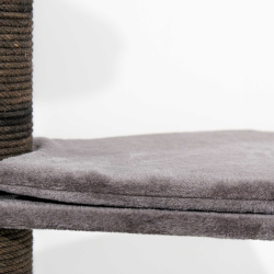 Ansamblu de joaca si catarat pentru pisici cu sisal, SHAW, MDF, gri, model Paris