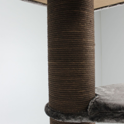 Ansamblu de joaca si catarat pentru pisici cu sisal, SHAW, MDF, gri, model Paris