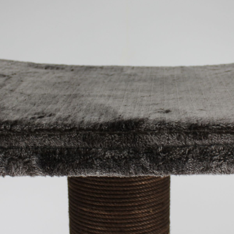 Ansamblu de joaca si catarat pentru pisici cu sisal, SHAW, MDF, gri, model Paris