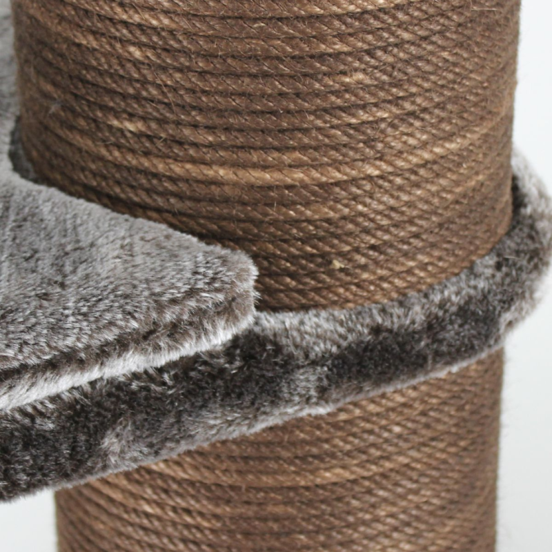 Ansamblu de joaca si catarat pentru pisici cu sisal, SHAW, MDF, maro, model Paris