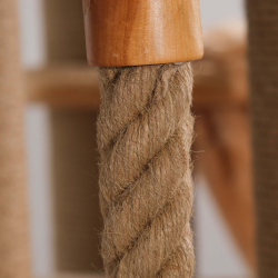 Ansamblu de joaca si catarat pentru pisici cu sisal, SHAW, MDF, bej, model Los Angeles