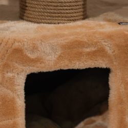 Ansamblu de joaca si catarat pentru pisici cu sisal, SHAW, MDF, gri, model Los Angeles