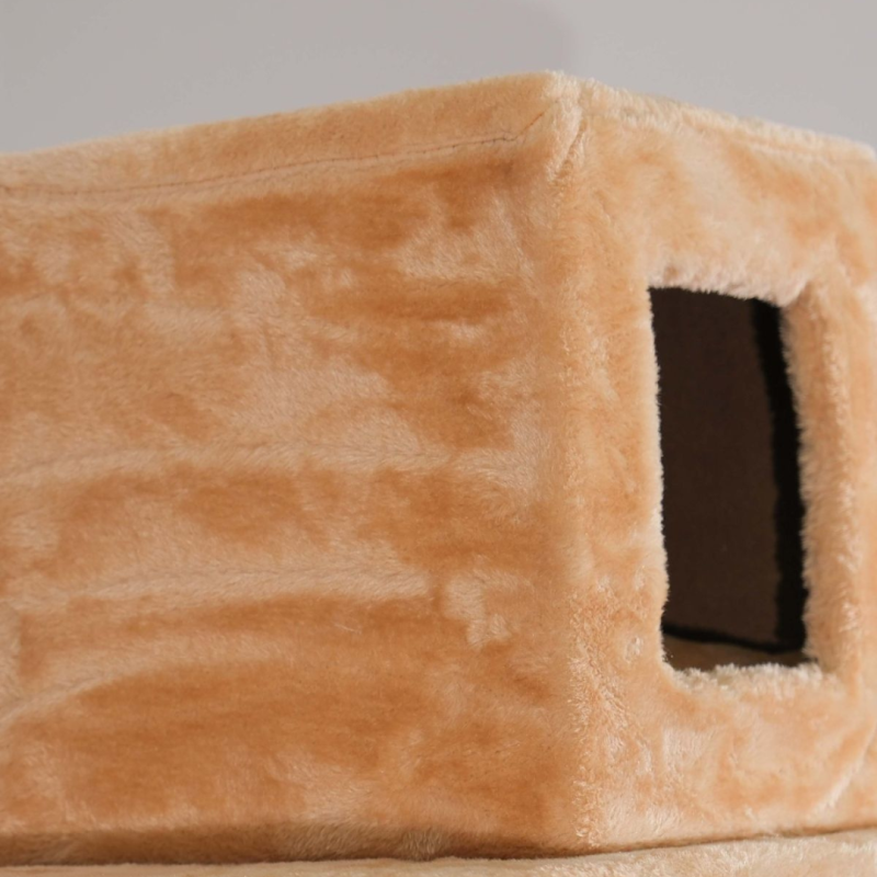 Ansamblu de joaca si catarat pentru pisici cu sisal, SHAW, MDF, gri, model Los Angeles