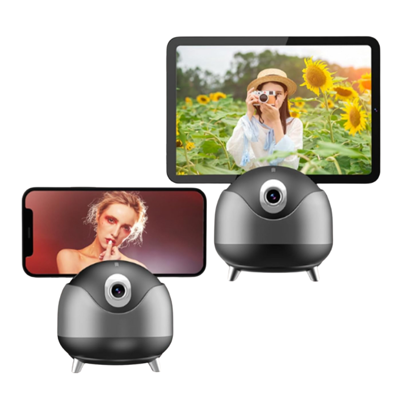 Suport Inteligent pentru Filmare si Live Streaming cu Rotire 360°, Eluxio | Urmarire Automata AI si Rotatie Dubla pe Axe