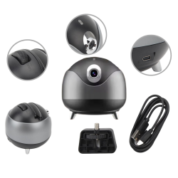 Suport Inteligent pentru Filmare si Live Streaming cu Rotire 360°, Eluxio | Urmarire Automata AI si Rotatie Dubla pe Axe