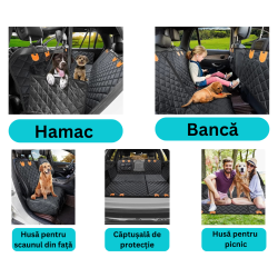 Husa Auto pentru Caini SHAW, Impermeabila, Prindere la Manerele Usilor
