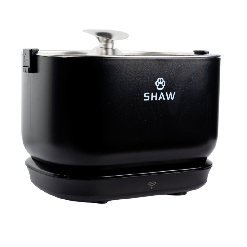 Fantana de apa smart SHAW® PRO V3 cu baterie si senzor, aplicatie mobila, sterilizare UV, pompa wireless, sistem filtrare, Negru