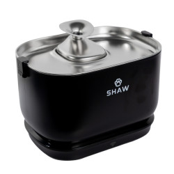 Fantana de apa smart SHAW® PRO V3 cu baterie si senzor, aplicatie mobila, sterilizare UV, pompa wireless, sistem filtrare, Negru