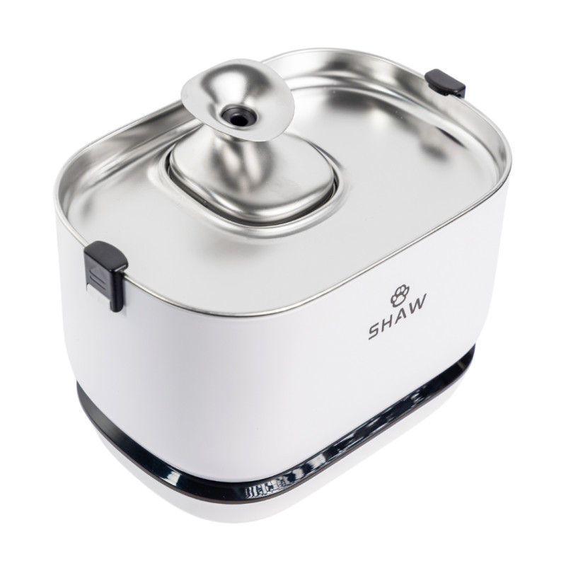 Fantana de apa SHAW® PRO V3 cu baterie si senzor inteligent, pompa wireless, sistem filtrare, silentioasa, Alb