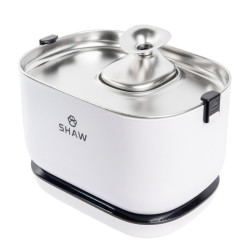 Fantana de apa SHAW® PRO V3 cu baterie si senzor inteligent, pompa wireless, sistem filtrare, silentioasa, Alb