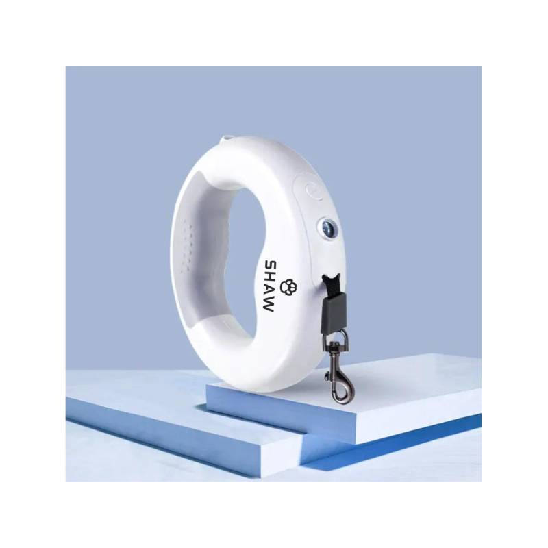 Lesa retractabila cu LED, SHAW, cu suport si o rola saci gunoi, 3 m