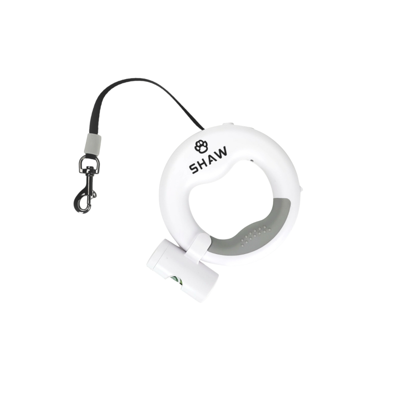 Lesa retractabila cu LED, SHAW, cu suport si o rola saci gunoi, 3 m