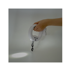 Lesa retractabila cu LED, SHAW, cu suport si o rola saci gunoi, 3 m