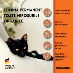 Solutie Profesionala Enzimatica pentru Eliminarea Petelor cu Neutralizare Mirosuri, Pet Standard, 750 ml