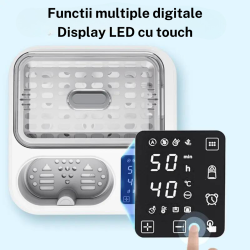 RESIGILAT - Sterilizator si Incalzitor pentru biberoane Kindy, 4 in 1, functie gatire lenta, uscare, Afisaj LED