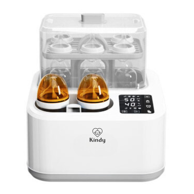 RESIGILAT - Sterilizator si Incalzitor pentru biberoane Kindy, 4 in 1, functie gatire lenta, uscare, Afisaj LED