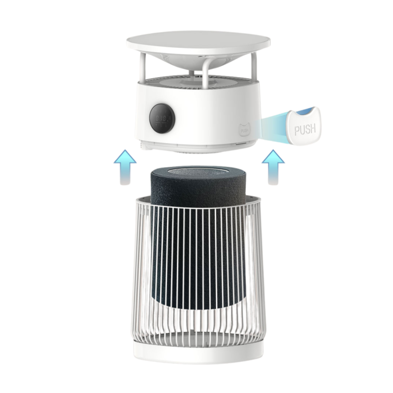 Purificator de Aer SHAW pentru Par de Animale si Alergeni, HEPA, UV, Placa Termica pentru Pisici, 500 m³/h