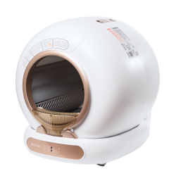 Litiera automata smart SHAW® V4 pentru pisici, auto-curatare, eliminare mirosuri prin ionizare, aplicatie mobila, 9L