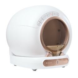Litiera automata smart SHAW® V4 pentru pisici, auto-curatare, eliminare mirosuri prin ionizare, aplicatie mobila, 9L