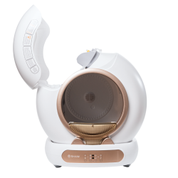 Litiera automata smart SHAW® V4 pentru pisici, auto-curatare, eliminare mirosuri prin ionizare, aplicatie mobila, 9L