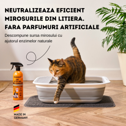 Solutie Profesionala Enzimatica pentru Eliminarea Mirosului de Urina, pentru Curatare Litiera, fara parfum, 750 ml