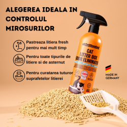 Solutie Profesionala Enzimatica pentru Eliminarea Mirosului de Urina, pentru Curatare Litiera, fara parfum, 750 ml