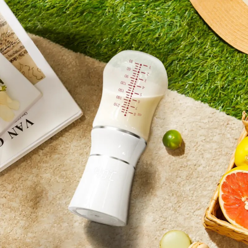 RESIGILAT Incalzitor biberon portabil Kindy, fara fir, electric, adaptoare pentru biberoane, USB, Alb