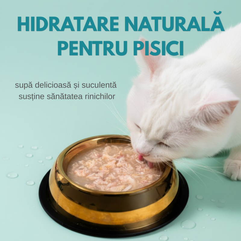 Hrana umeda premium SHAW pentru pisici adulte si mofturoase cu piept de pui maruntit in supa, fara cereale, 80g
