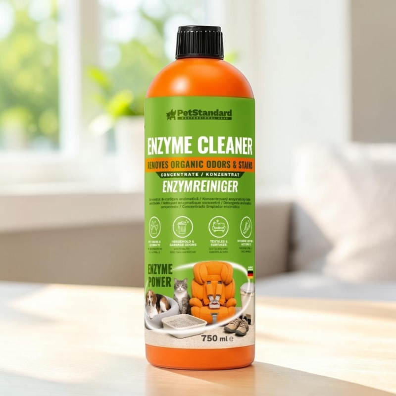 Solutie Profesionala Enzimatica Concentrata pentru Eliminarea Mirosurilor si Petelor PetStandard, 750 ml