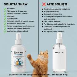 Solutie SHAW cu acid hipocloros HOCl CARE +, pentru caini si pisici, non-toxic, hipoalergenic, fara alcool si parfum