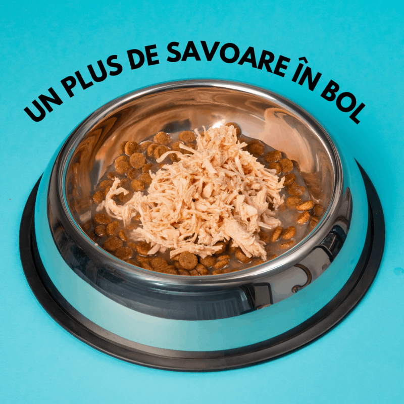 Hrană umedă premium pentru câini SHAW, Piept de Curcan Mărunțit în Supă, hrană completă, fără cereale, 200 g