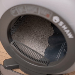 Litiera automata smart SHAW® LUNA pentru pisici, auto-curatare, izolare mirosuri, aplicatie mobila, 9L