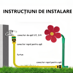 Aspersor de grădină Floare dansatoare pentru gazon, curte și joacă