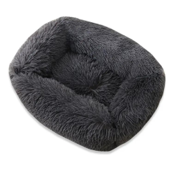 Pat pufos si moale pentru Caini, SHAW®, 80 x 65 cm, Gri inchis