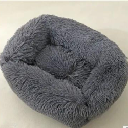 Pat pufos si moale pentru Caini, SHAW®, 95 x 75 cm, Gri inchis