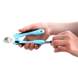 Cleste de unghii SHAW® pentru caini si pisici cu protectie, albastru