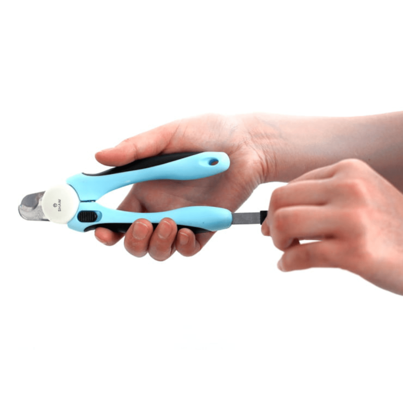 Cleste de unghii SHAW® pentru caini si pisici cu protectie, albastru
