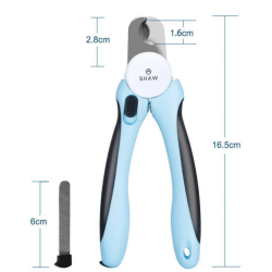 Cleste de unghii SHAW® pentru caini si pisici cu protectie, albastru
