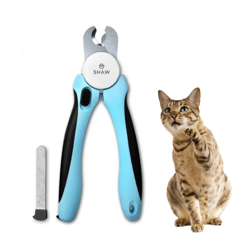 Cleste de unghii SHAW® pentru caini si pisici cu protectie, albastru