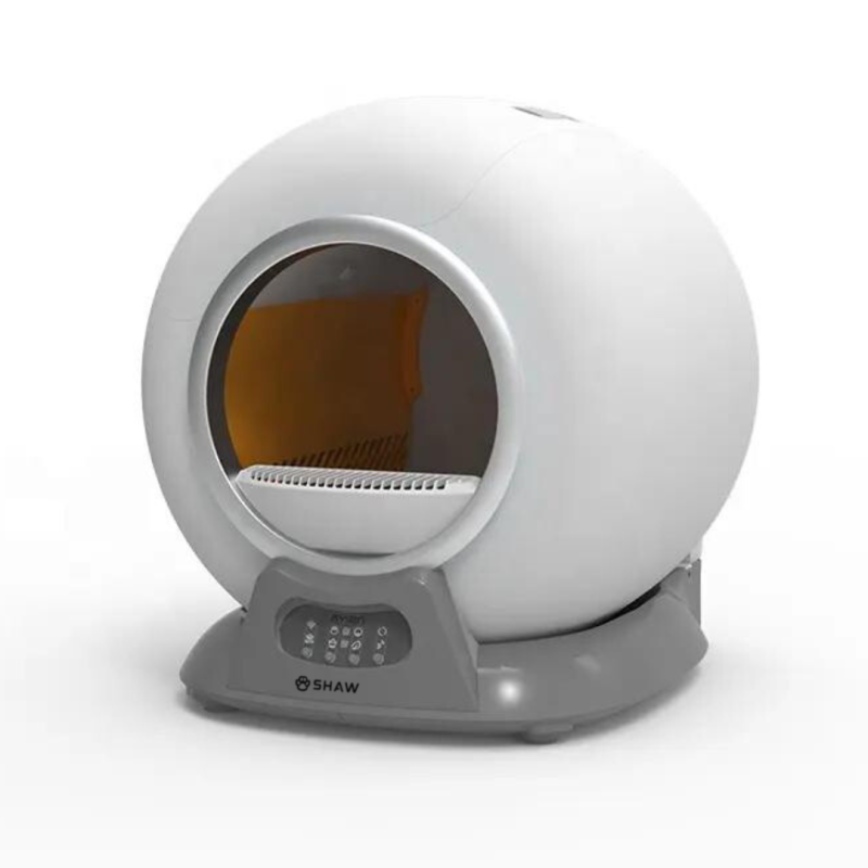 Litiera automata smart SHAW® V2 pentru pisici, auto-curatare, sterilizare, aplicatie mobila, 9L
