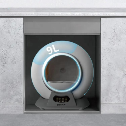 Litiera automata smart SHAW® V2 pentru pisici, auto-curatare, sterilizare, aplicatie mobila, 9L