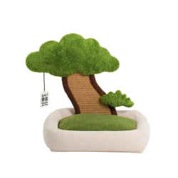 Patut cu copacel de ascutit ghearele pentru pisici, SHAW®, plic iarba pisicii